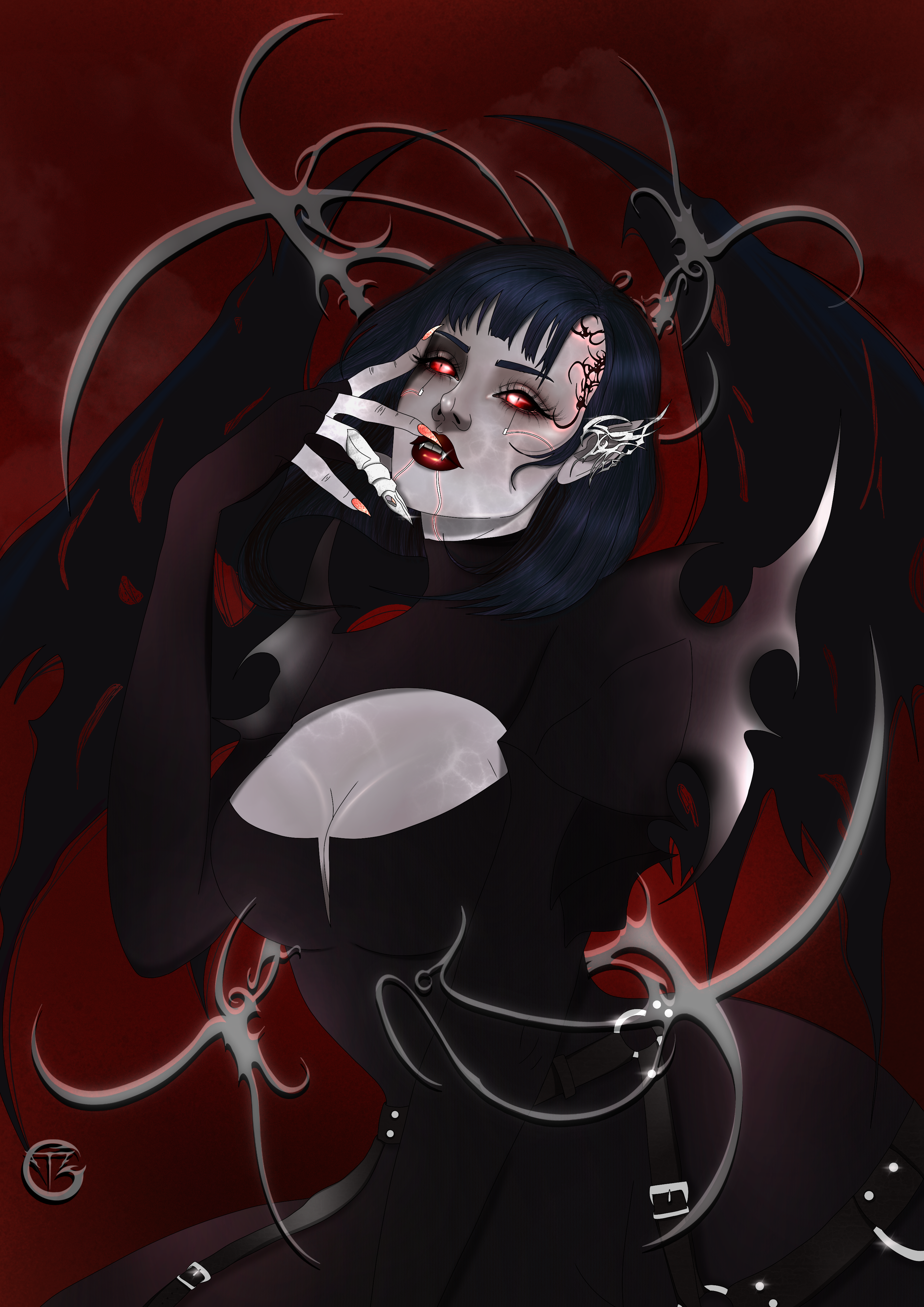 Ilustração Cyber Vampira