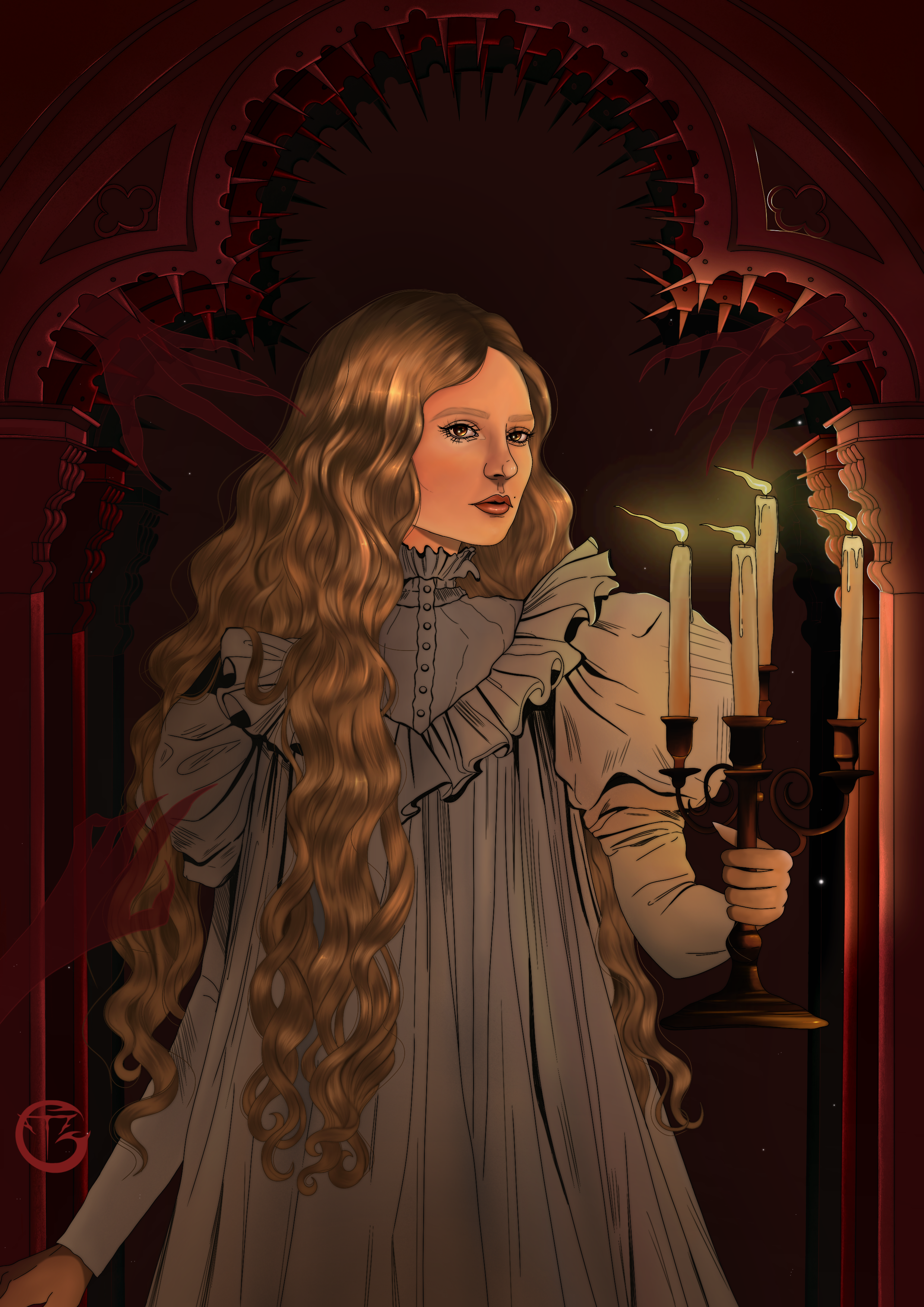 Ilustração Edith Cushing Crimson Peak