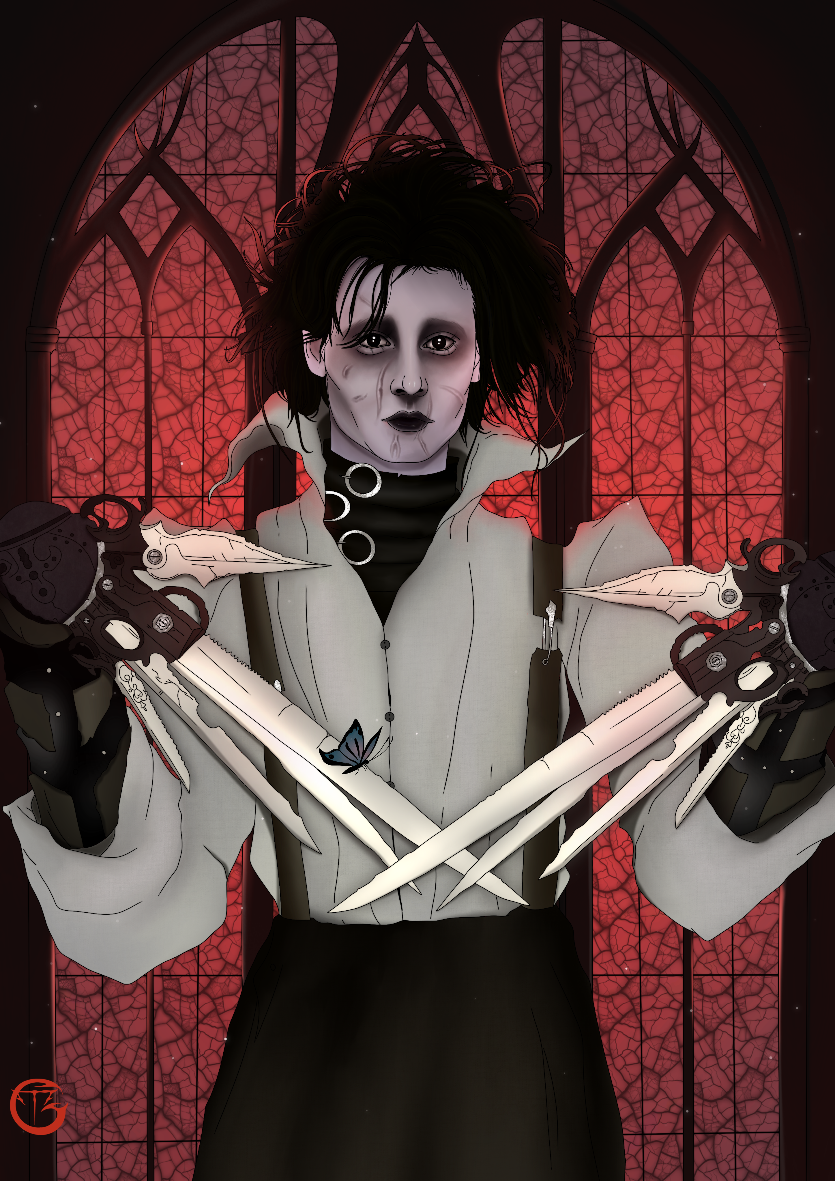 Ilustração Edward Scissorhands