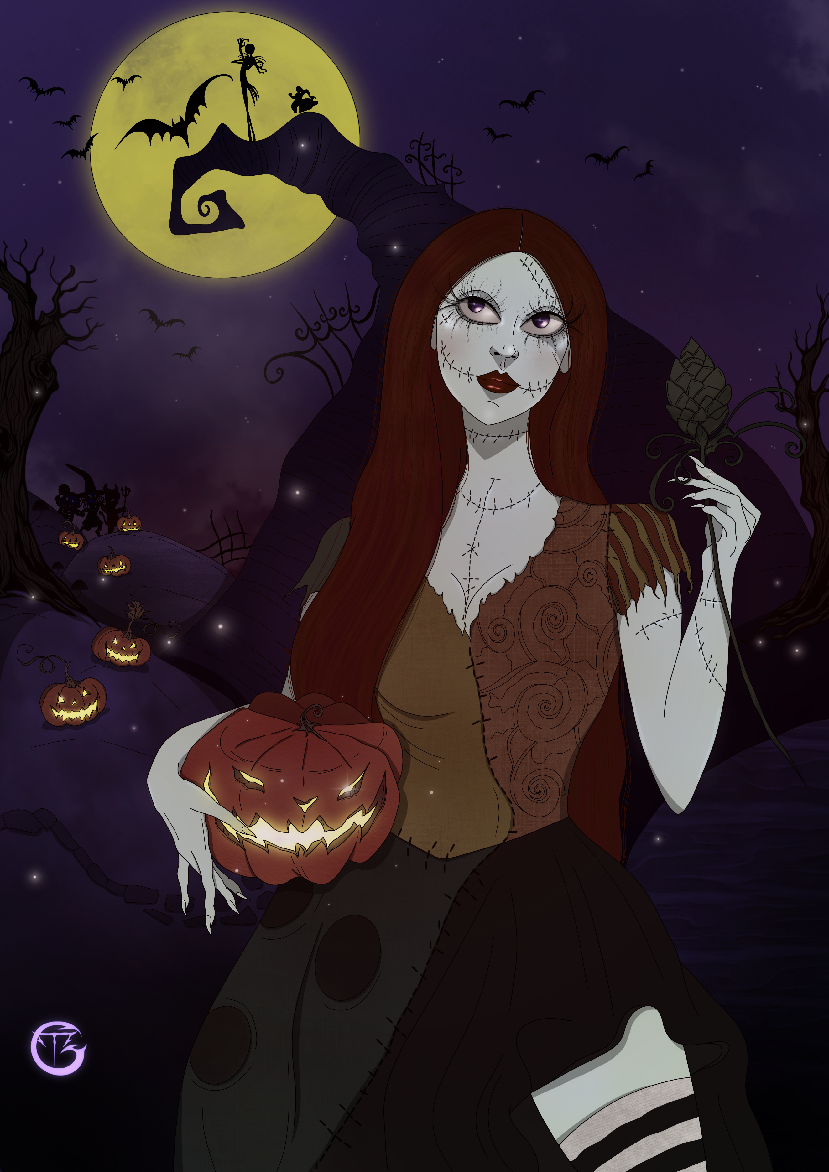 Ilustração Sally O Estranho Mundo de Jack